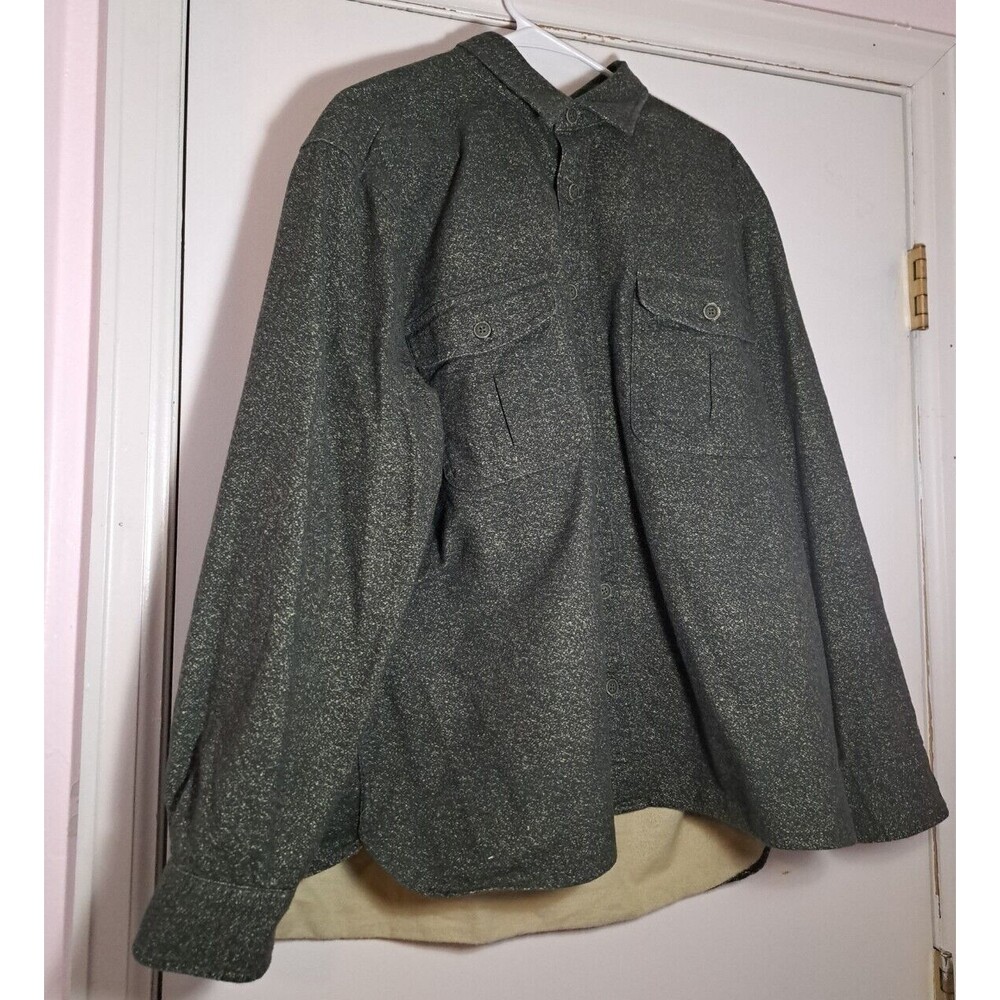 Freedom Foundry Men's XL Flannel Cotton Green Fleck Long Sleeve Shirt